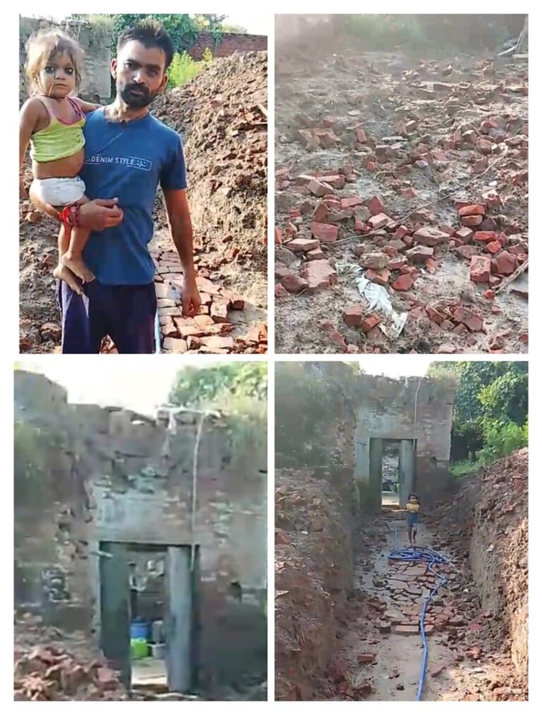 फतेहपुर में बारिश का कहर: मंटू सिंह का घर ढहा, चार दिन बाद भी प्रशासन गायब