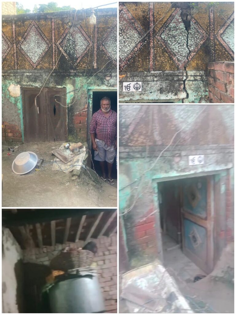 बरसात से टूटा घर, हरजिंदर सिंह ने लगाई सरकार से मदद की गुहार