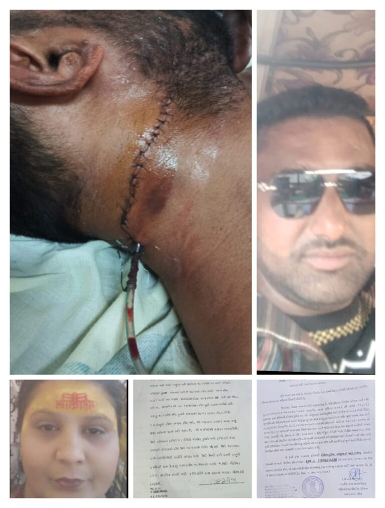 अहमदाबाद में चाकूबाजी की वारदात रिक्शा चालक की गर्दन पर जानलेवा हमला, आरोपी फरार