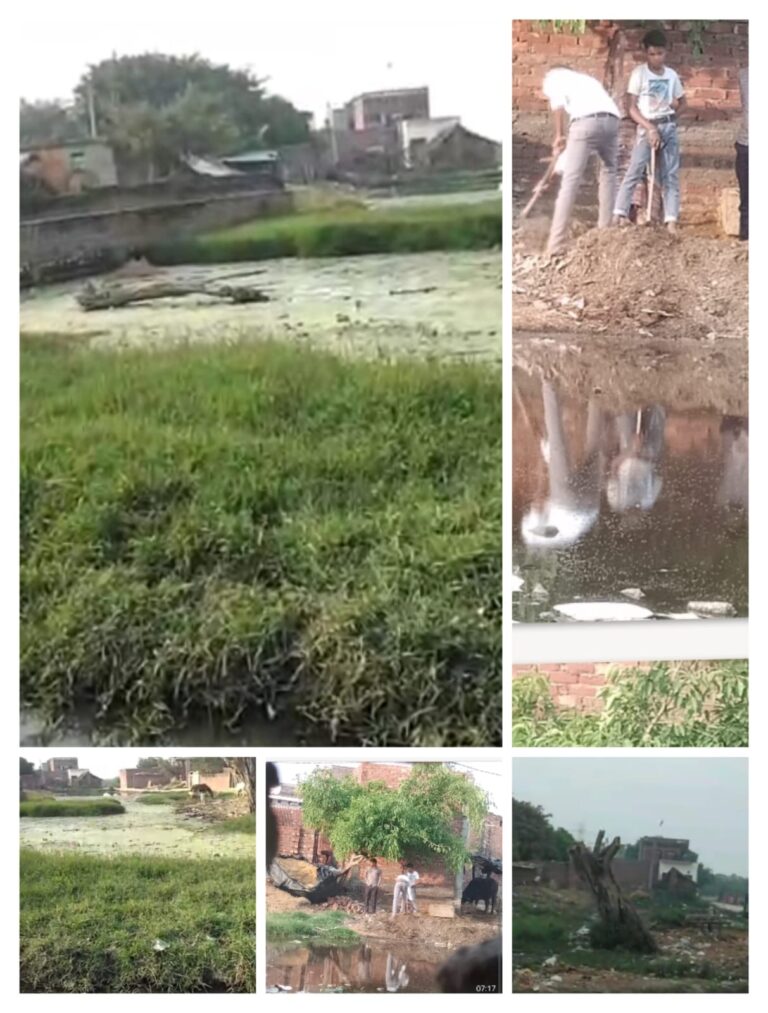 सरकारी तालाब पर दबंगों का कब्जा, सीसी रोड के नीचे बनाए मकान, ग्रामीणों में आक्रोश