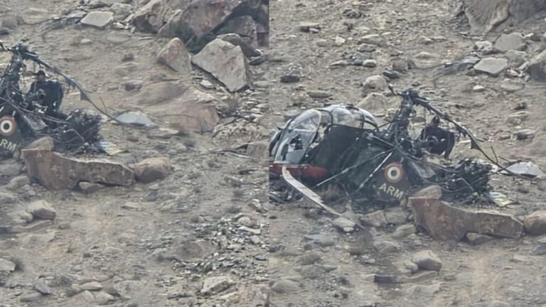 लद्दाख में हादसे का शिकार हुआ भारतीय सेना का चीता लाइट हेलीकॉप्टर, 2 पायलट और डिवीजन कमांडर मेजर जनरल घायल
